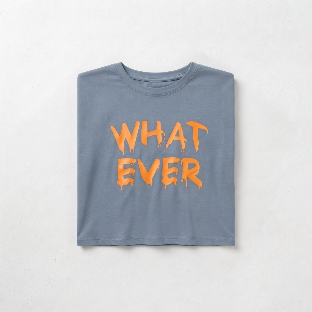 J&R Women's "Whatever" Drip Graphic Cropped T-Shirt