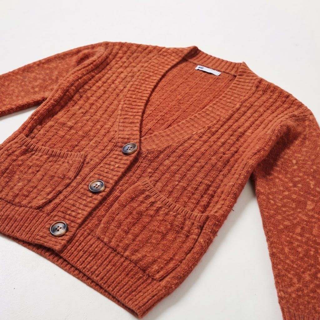 Kohl's Women's Ribbed Knit V-Neck Button-Front Cardigan