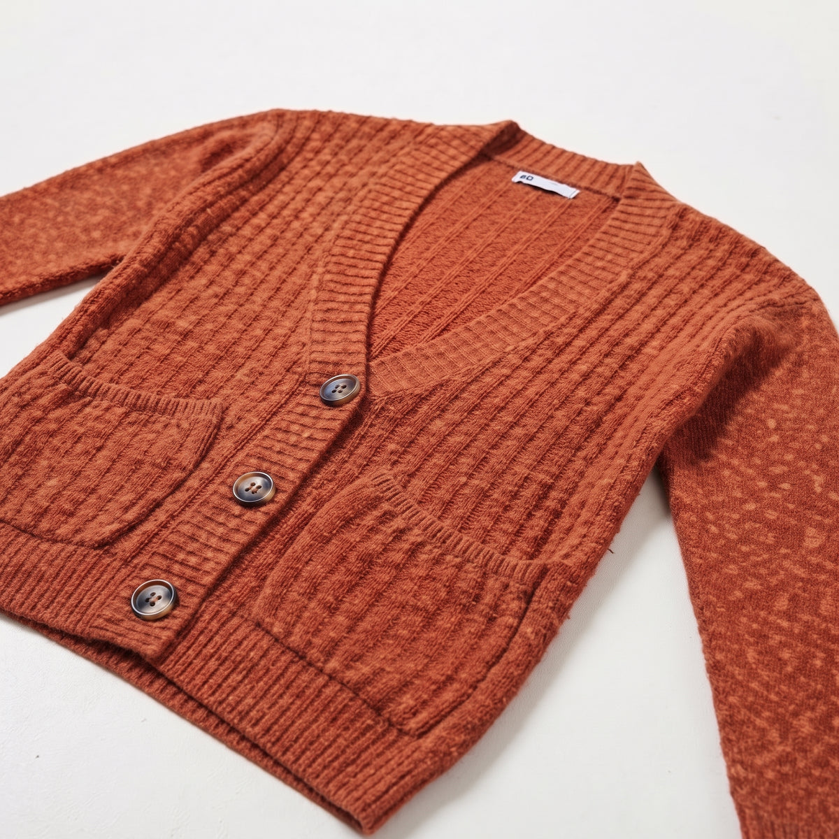 Kohl's Women's Ribbed Knit V-Neck Button-Front Cardigan