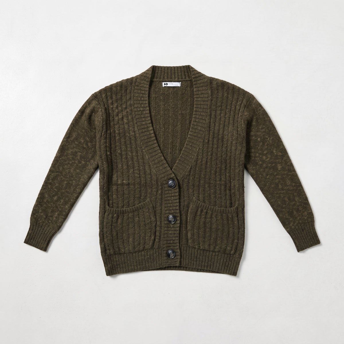 Kohl's Women's Ribbed Knit V-Neck Button-Front Cardigan
