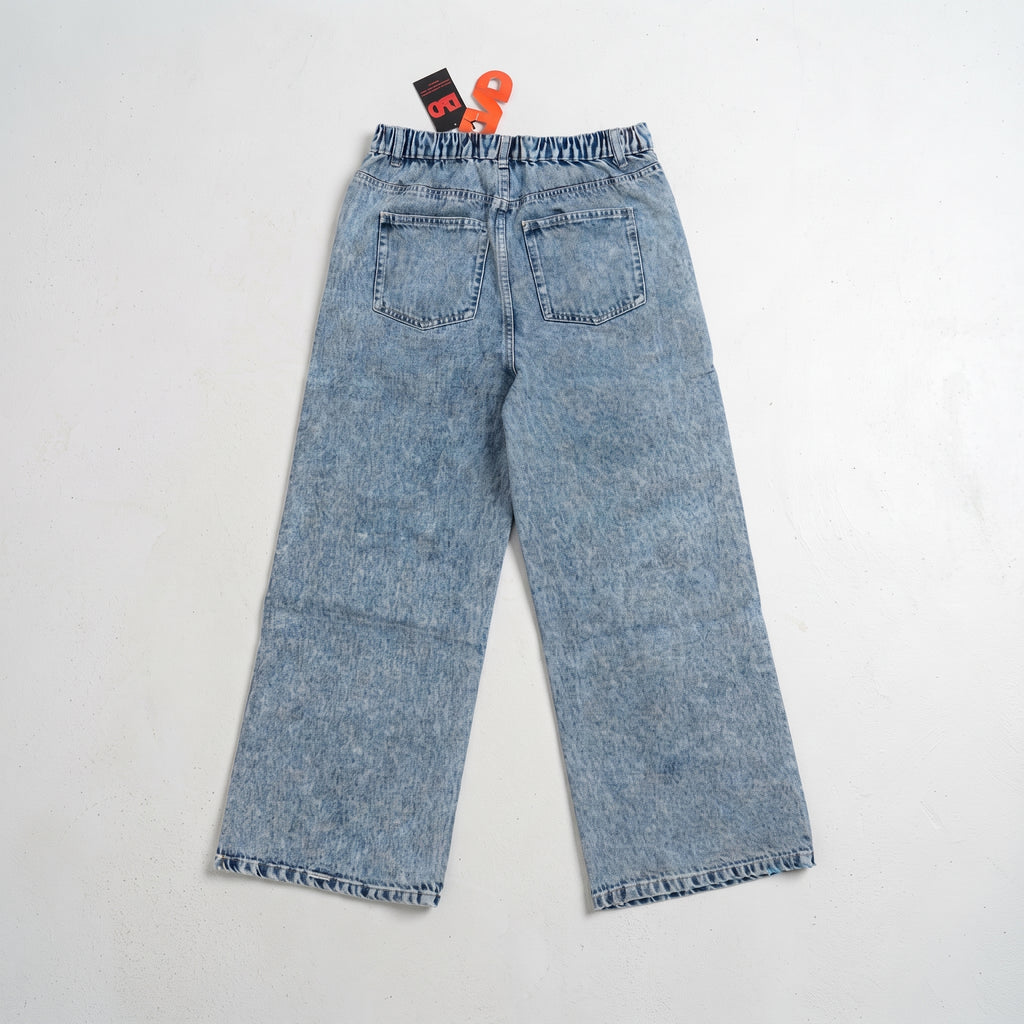 LVD Women's Multi-Pocket Letter Patch Baggy Skate Jeans