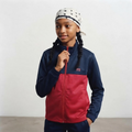 ITS | Girl's Colorblock Zip-Up Track Jacket and Trouser - Navy & Red